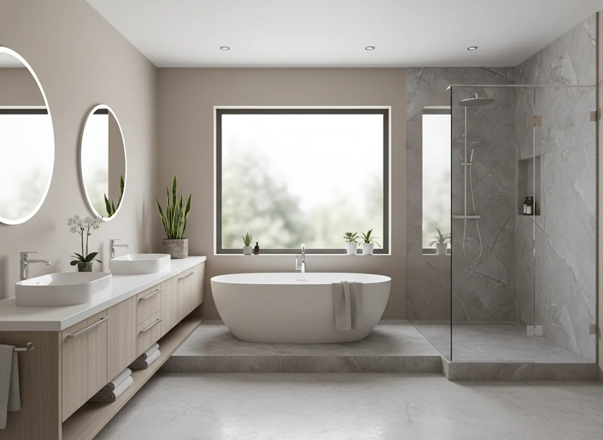 small bathroom layout ideas in 1350 sq ft house plan #1