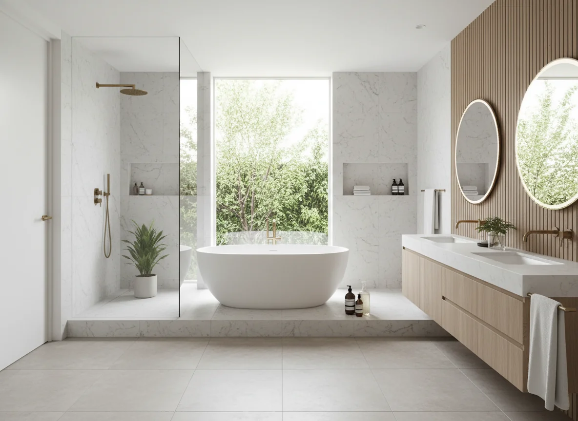 small bathroom layout ideas in 1980 sq ft house plan #5