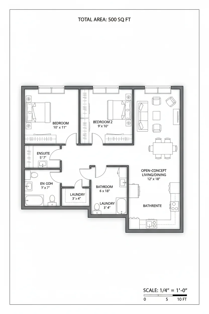Floor plan layout for 2250 sq ft large house plan #1