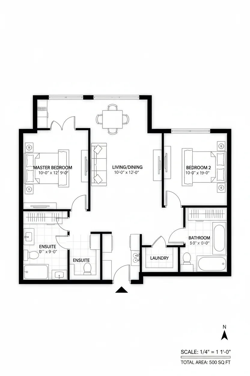 Floor plan layout for 2500 sq ft large house plan #3