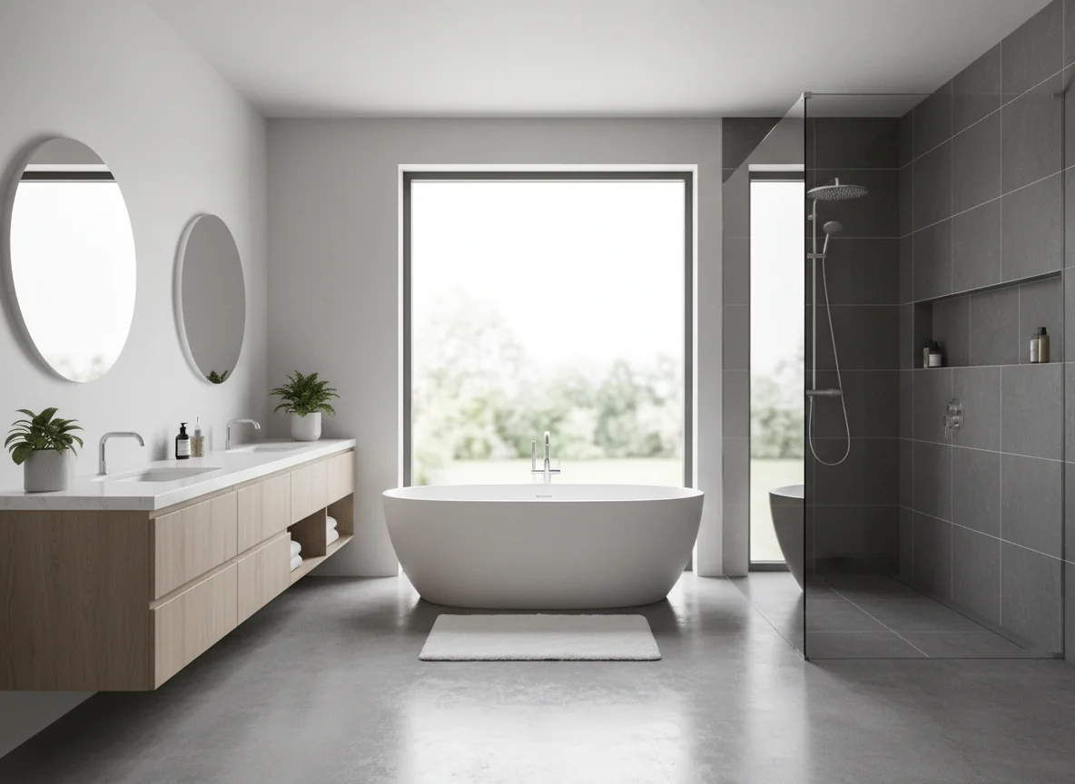 small bathroom layout ideas in 990 sq ft house plan #1