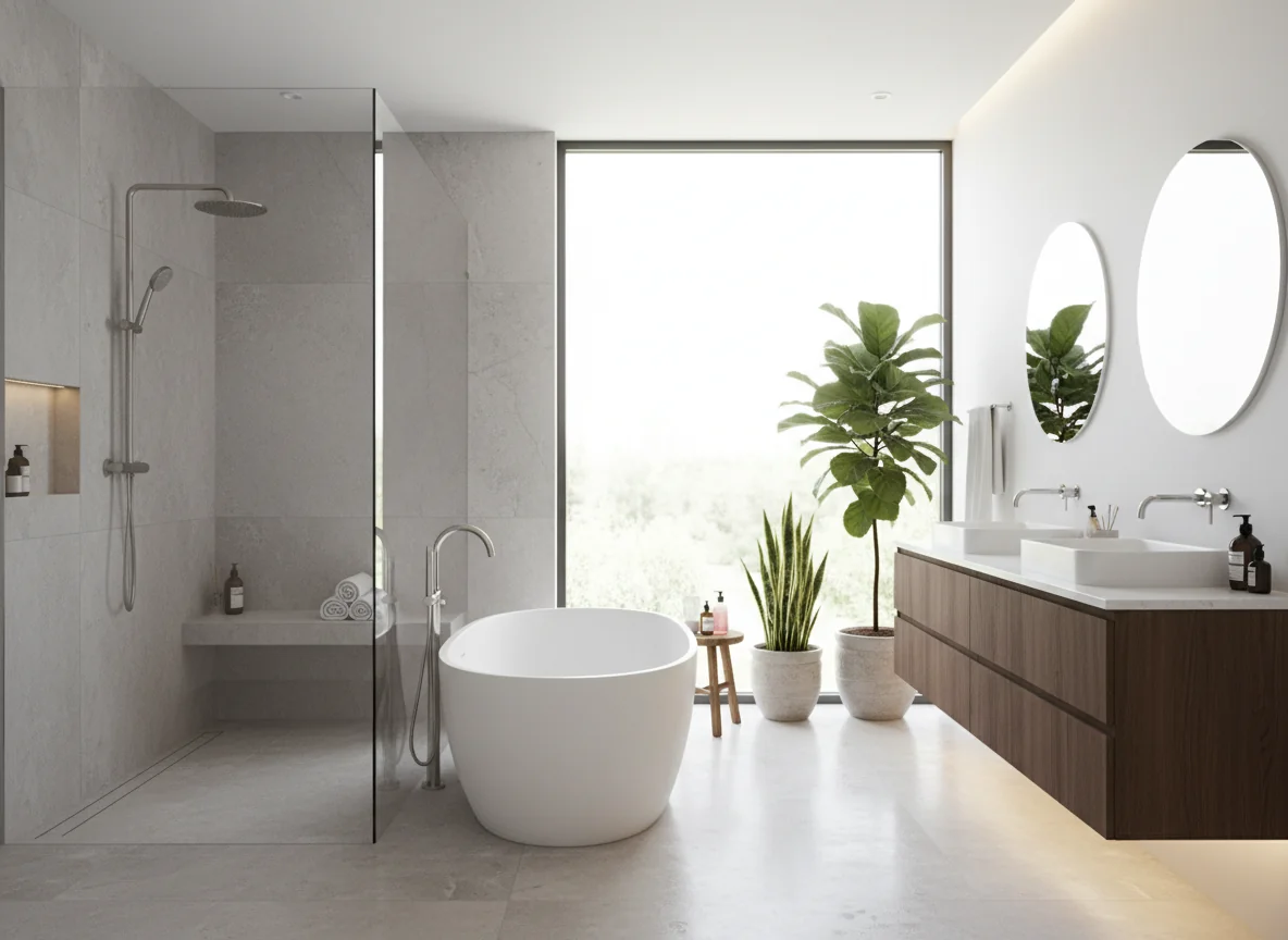 small bathroom layout ideas in 1045 sq ft house plan #2