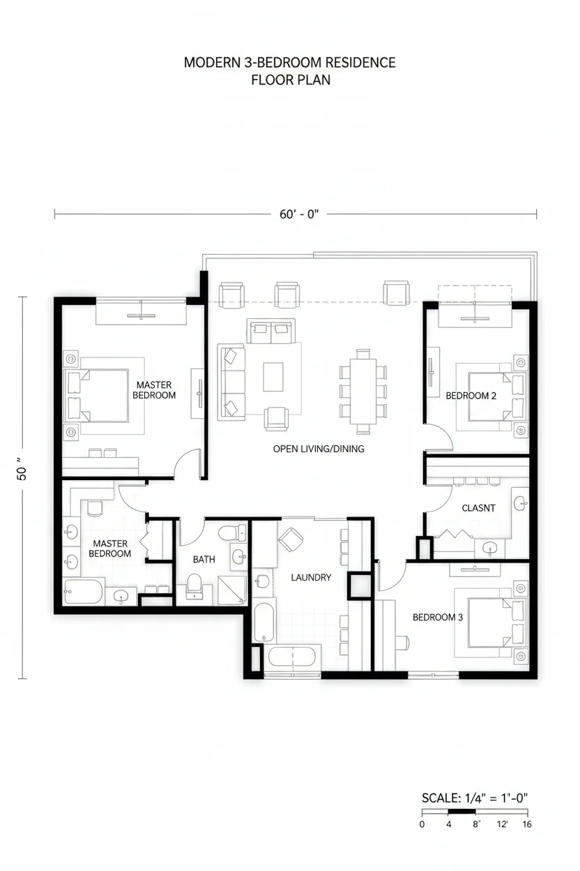 Floor plan layout for 2850 sq ft luxury house plan #2