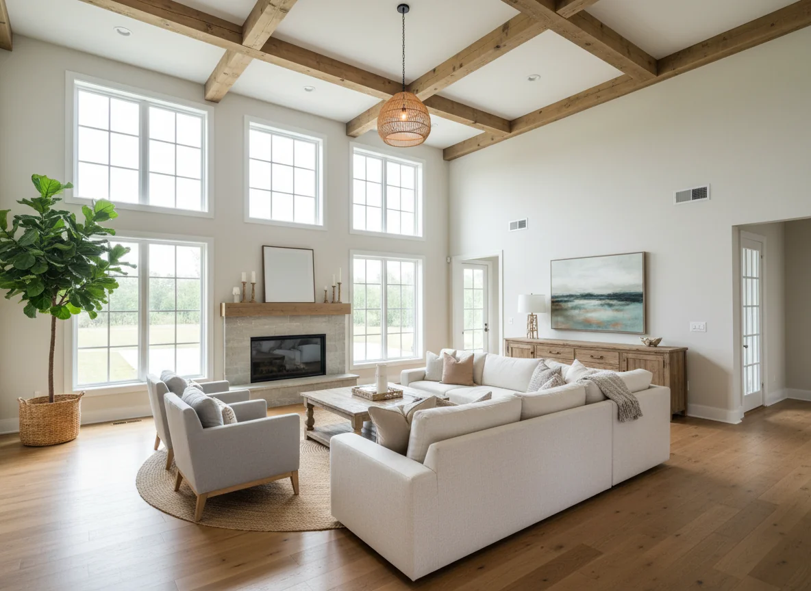 small living room ideas in 1980 sq ft farmhouse house plan #5