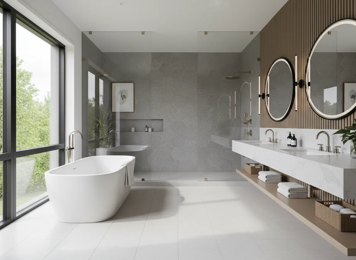 small bathroom layout ideas in 1350 sq ft house plan #1