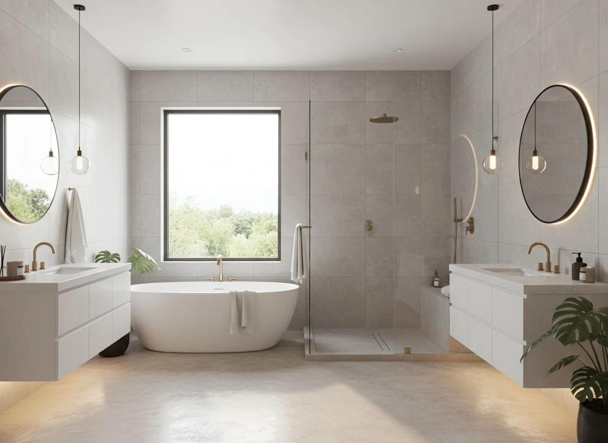 small bathroom layout ideas in 1080 sq ft house plan #1