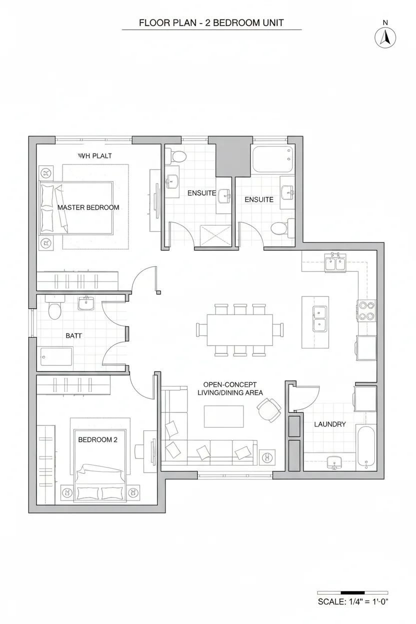 Floor plan layout for 935 sq ft small house plan #5