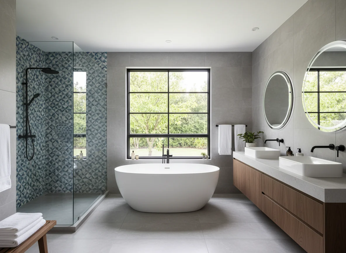 small bathroom layout ideas in 990 sq ft house plan #1