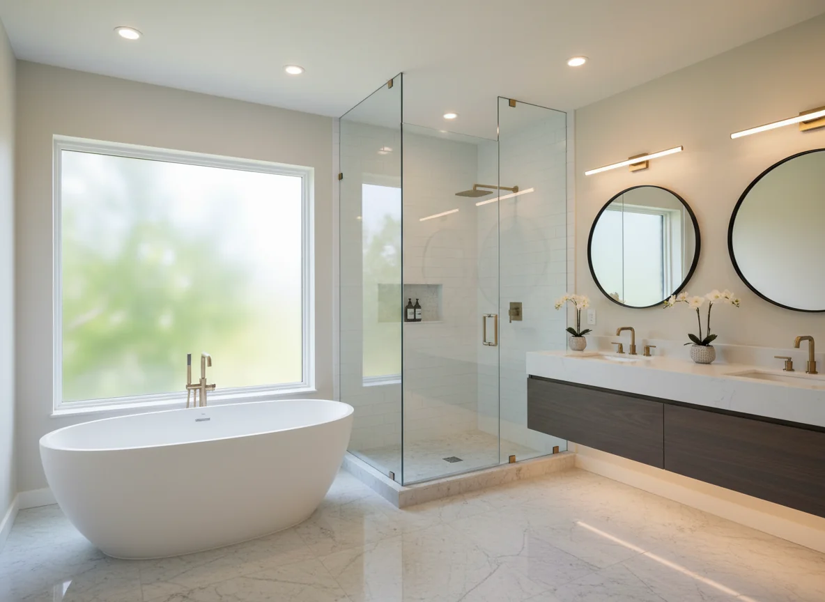 small bathroom layout ideas in 1045 sq ft house plan #2
