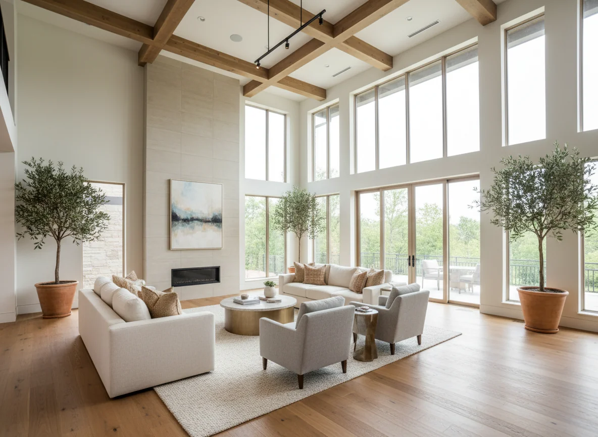 small living room ideas in 1050 sq ft modern house plan #4