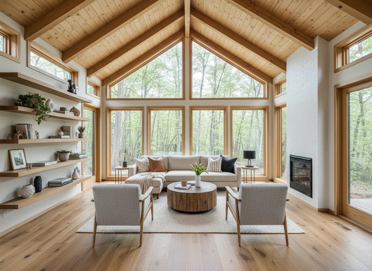 small living room ideas in 440 sq ft tiny house plan #5